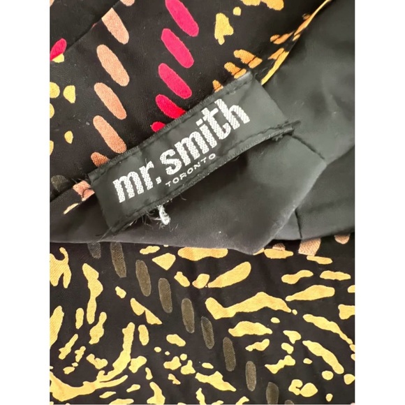 🇨🇦 Vintage ’90s A-Line Maxi Skirt – Red, Brown & Caramel Abstract on Black - Picture 13 of 16